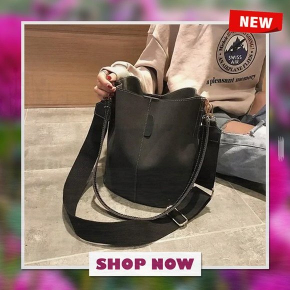 New Bucket Shoulder Tote bag, Black 216 - Picture 4 of 4